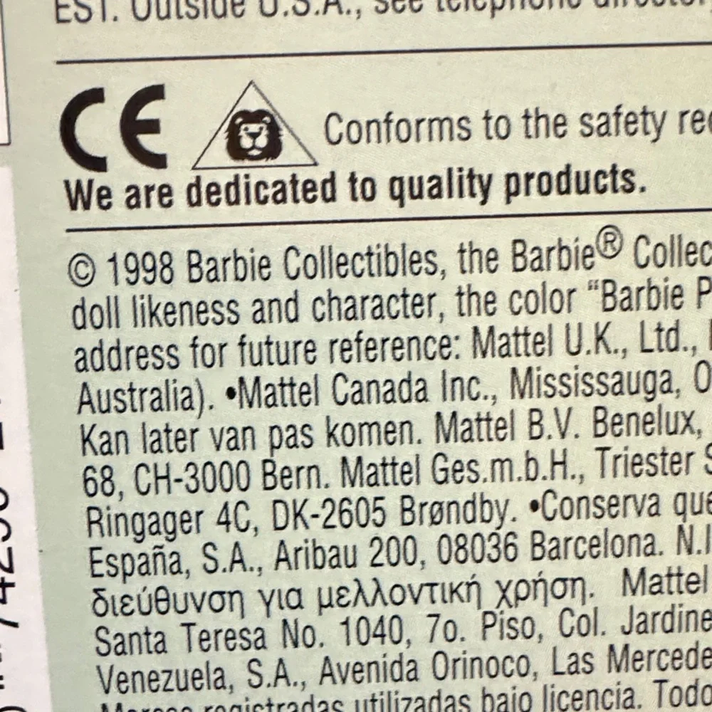 Barbie as Classic Snow White Vintage Mattel NEW Collector Edition doll 1998 - Picture 10 of 10